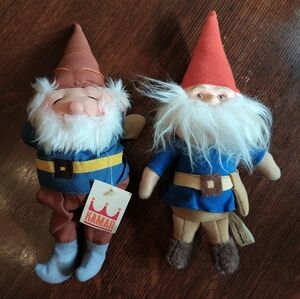 Vintage Japanese Kamar Company Gnome Rubber & Plush Dolls - New w/ Tags!